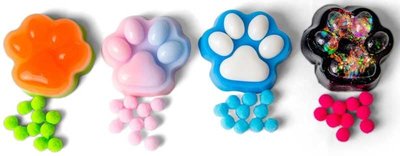 Scrunchems Sticky Squishy Paw Prints – Assorted Colours