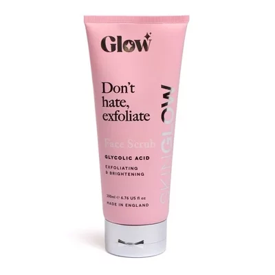 Skin Glow “Don’t Hate, Exfoliate” Brightening Glycolic Acid Face Scrub – 200ml