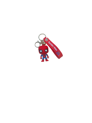 Spider-Man Character Key Ring – PVC Cartoon Keychain with Strap