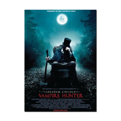 Abraham Lincoln Vampire Hunter – Movie Poster | Official Art Print A3 A4