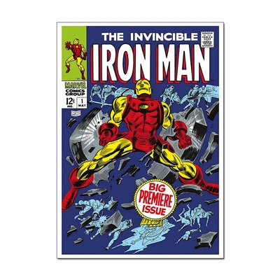 Retro Iron Man Comic Book Poster v2 | Classic & Official Wall Art A4 A3
