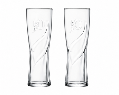 J2O Embossed Highball Glasses Set of 2 | Official Tall Soft Drink Glasses