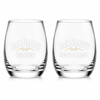 Official Jack Daniel's Bonded & Triple Mash Whiskey Tumblers – Set of 2