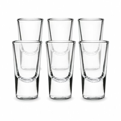 ONIS Tequila Shot Glasses Set of 6 | Heavy Base Clear Shooter Glasses