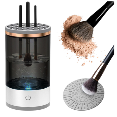 3-in-1 Automatic Rotating Cosmetic Brush Cleaner with Drying Holder