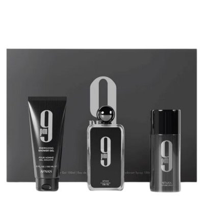 Afnan Perfumes 9PM Gift Set – 100ml EDP + 150ml Shower Gel + 150ml Deodorant Spray