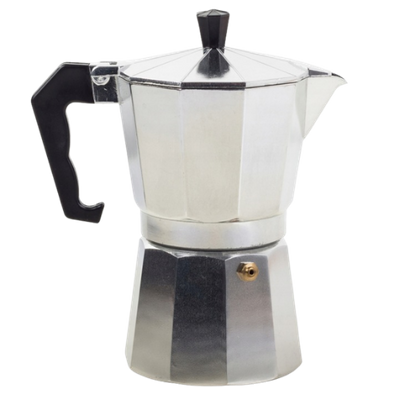 Aluminium 6 Cups Stovetop Espresso Coffee Maker - 300 ml