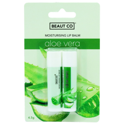 Beaut Co Moisturising Aloe Vera Lip Balm Twin Pack – 4.5 g