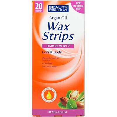 Beauty Formulas Argan Oil Wax Strips - 20 pcs
