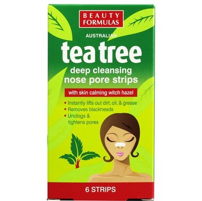 Beauty Formulas Tea Tree Nose Pore Strips - 6 pcs.