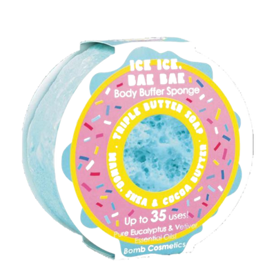 Bomb Cosmetics Ice Ice Bae Bae Body Buffer Soap Sponge