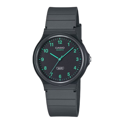Casio MQ-24B-8BEF Classic Unisex Analog Watch - Black & Green