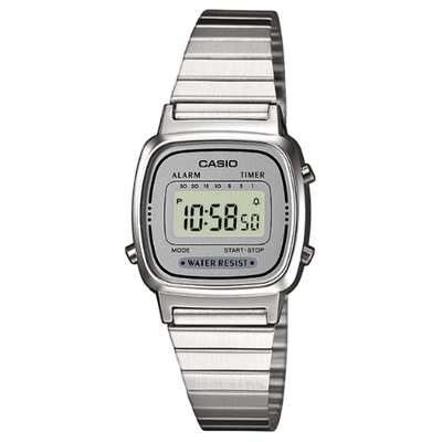 Casio Vintage LA670WEA-7EF Women's Digital Watch - Silver