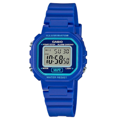 Casio LA-20WH-2ADF Women's Digital Watch with Square Display and Blue Resin Strap