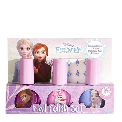 Disney Frozen Nail Polish Set With Nail Stickers - 3 x 4 ml