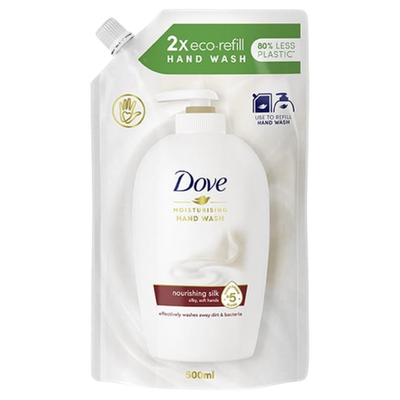 Dove Nourishing Silk Hand Wash Refill Pouch – 500 ml