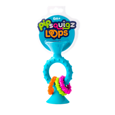 Fat Brain Pipsquigz Loops Teal Suction Toy