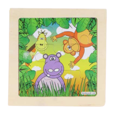 Fun Toys Jungle Jigsaw Wooden Puzzle Assorted 11 cm – 1 Pc