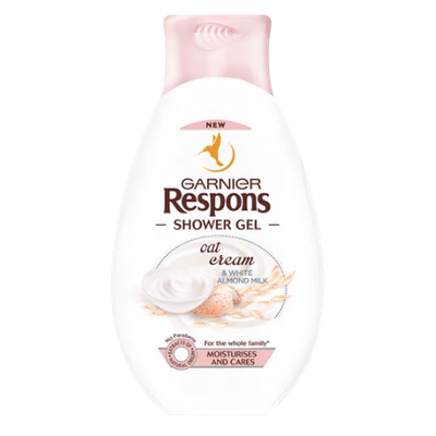 Garnier Respons Oat Cream & White Almond Milk Shower Gel - 250 ml