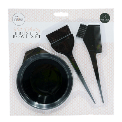 Hair Colouring Brush & Bowl Set - 3 pcs