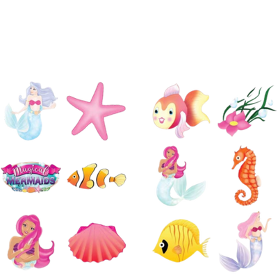 Henbrandt Fun Tattoos Mermaid Assorted – 6 Pcs