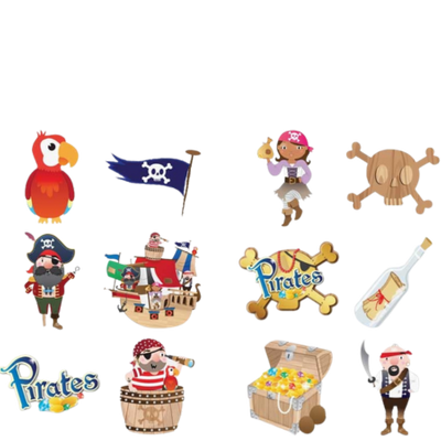 Henbrandt Fun Tattoos Pirates Assorted – 6 Pcs