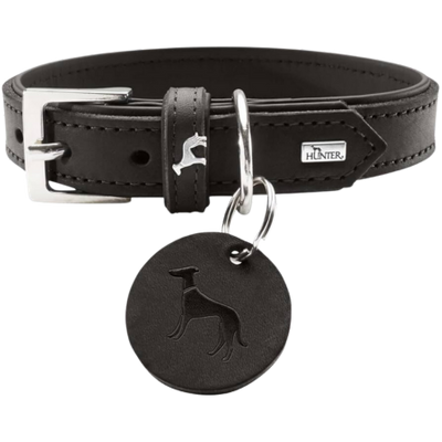 Hunter Larvik Black Dog Collar - 55
