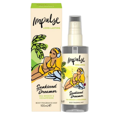 Impulse Sunkissed Dreamer Sea Breeze & Cedarwood Long Lasting Body Fragrance Mist - 100 ml