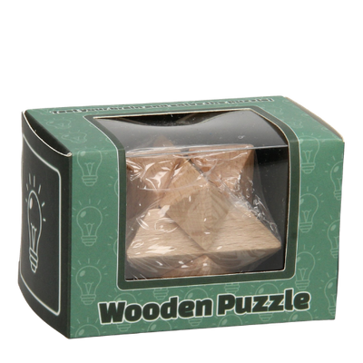 Johntoy Wooden Brain Teaser Puzzle - Assorted