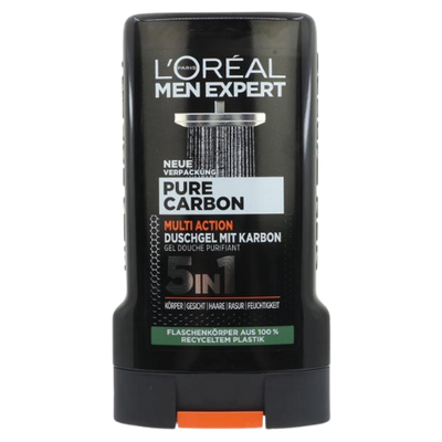 L'Oréal Men Expert Pure Carbon 5-In-1 Multi-Action Shower Gel - 250 ml