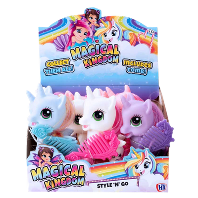 Magical Kingdom Style 'N' Go Unicorn Pony With Comb Toy
