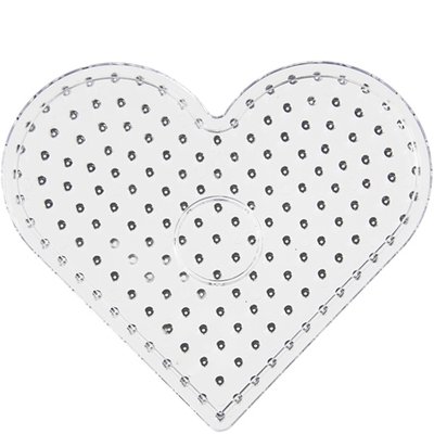 Creotime Jumbo Transparent Heart Bead Plate - 17 5x15cm