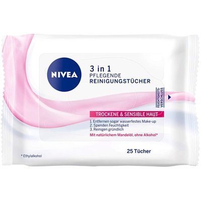 Nivea 3-in-1 Cleansing Wipes - 25 pcs
