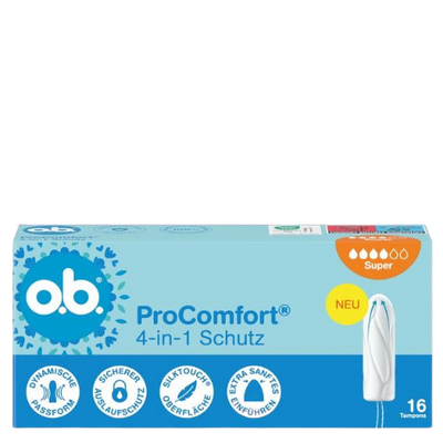 O.B. ProComfort Super 4-in-1 Protection Tampons - 16 pcs