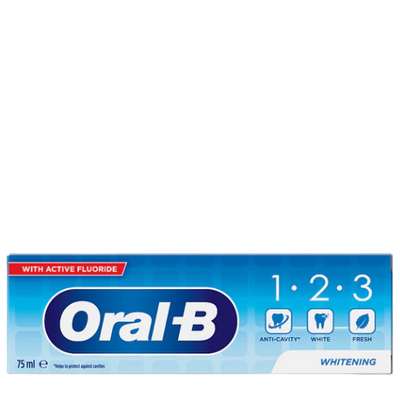 Oral-B 123 Whitening Toothpaste With Active Fluoride - 75 ml
