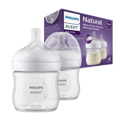 Philips Avent Natural 0+ Months Baby Feeding Bottle – 2 x 125 ml