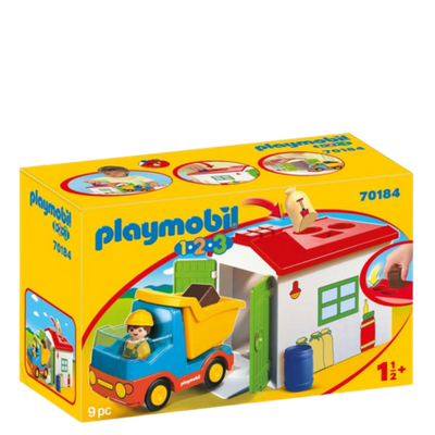 Playmobil 1.2.3 Truck with Fillable Sorting Garage Playset