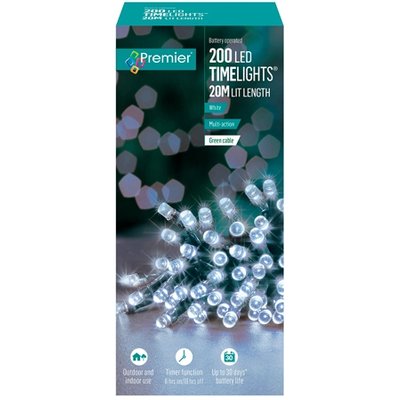 Premier 200 LED Battery White Light Chain - 20 metres