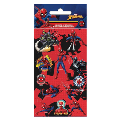 Spiderman Party Stickers - 6 sheets