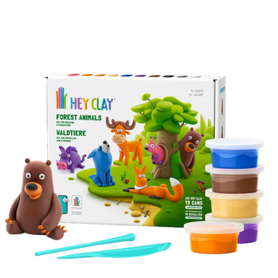 Tomy Hey Clay Forest Animals Modeling Clay Set – 15 pcs