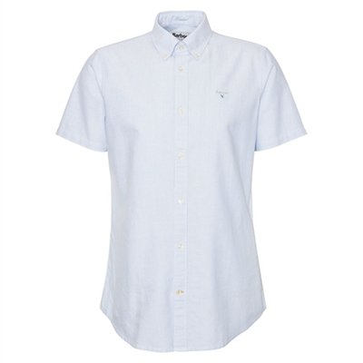 Barbour Striped Oxtown Short Sleeve Tailored Shirt - Blue - L