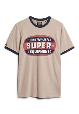 Superdry Ac Ringer Workwear Graphic Slim Fit T-shirt - Beige - S