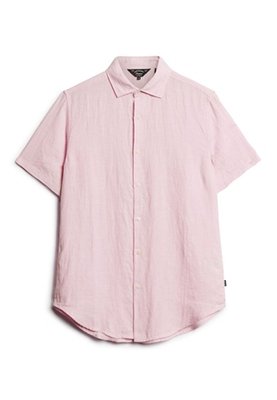 Superdry Studios Casual Linen Short Sleeve Shirt - Purple - L