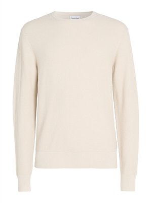 Calvin Klein Waffle Structure Sweat - Beige - XL