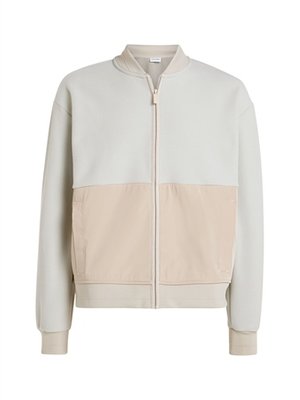 Calvin Klein Bonded Fleece Bomber Jacket - Beige - M