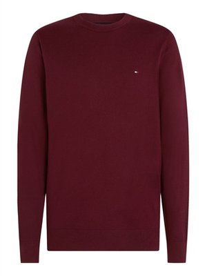 Tommy Hilfiger Crew Neck Jumper with Cashmere - Wine - L