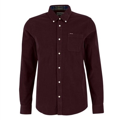 Barbour Ramsey Tailored Micro Cord Shirt - Red - XL