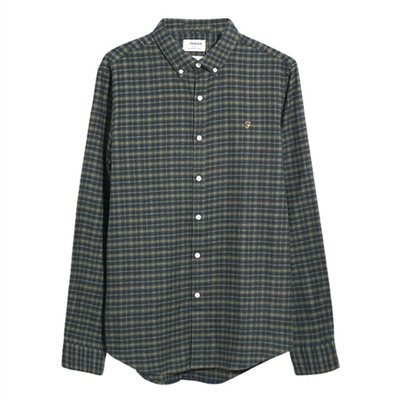 Farah Alban Check Shirt - Navy - M