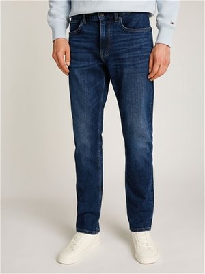 Tommy Hilfiger Core Denton Whiskered Straight Leg Jeans - Dark Blue - 38/32