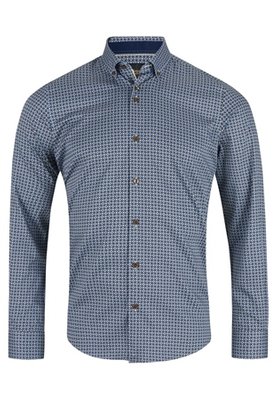 6th Sense Satin Print Button Down Shirt - Print - M